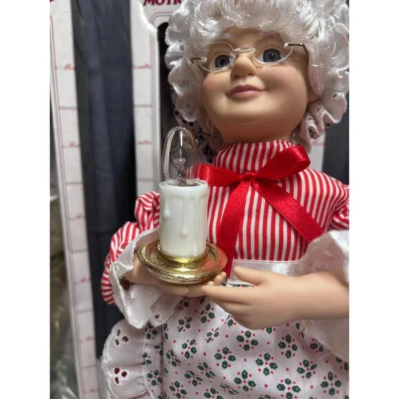 Vintage Telco Motionettes Santa and Mrs Claus Animated Lighted Figures Boxes - Picture 9 of 16